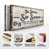 Family Sip Shack Bar Sign - Tailored Canvases - Flyclothing LLC