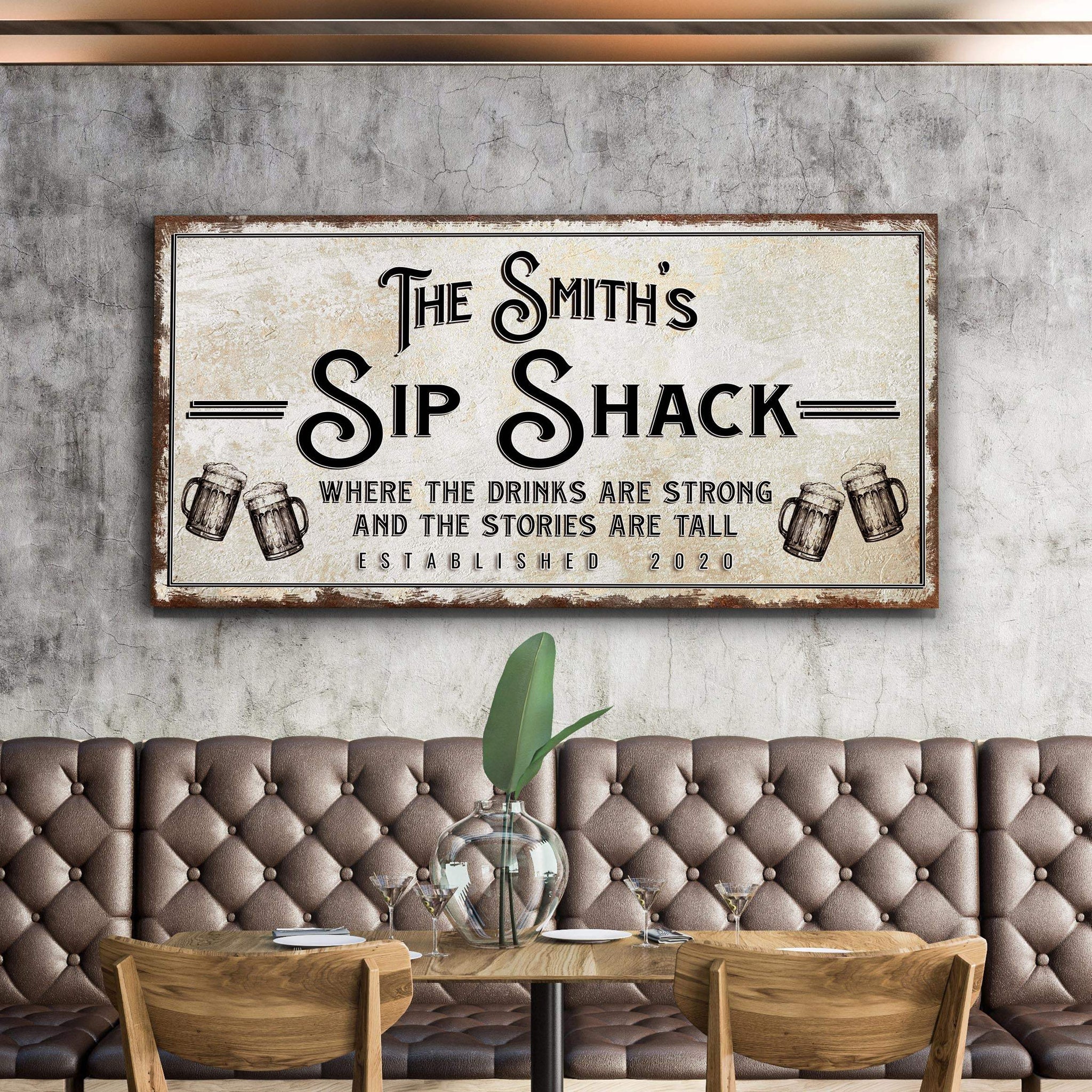 Family Sip Shack Bar Sign - Tailored Canvases - Flyclothing LLC