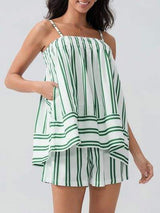 Smocked Square Neck Cami and Shorts Set - Trendsi - Flyclothing LLC
