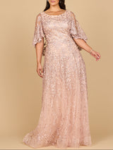 Cape Sleeve Mother's Gown | 28881