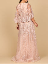 Cape Sleeve Mother's Gown | 28881