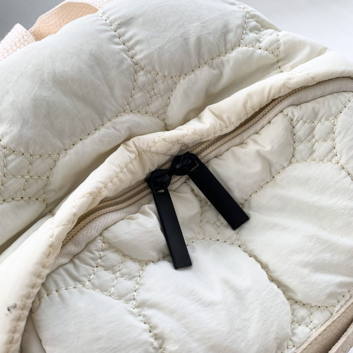 Quilted Polyester Backpack Bag - Trendsi