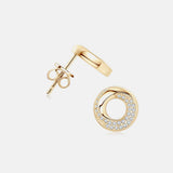 925 Sterling Silver Inlaid Moissanite Stud Earrings - Trendsi - Flyclothing LLC