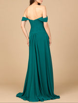 Off Shoulder Chiffon Dress