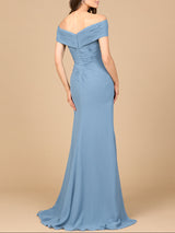 Off Shoulder Elegant Chiffon Gown