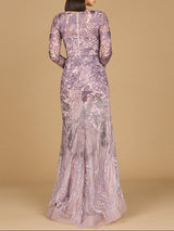 Long Sleeve V-Neck Mermaid Gown