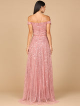 Off Shoulder Beaded Ballgown