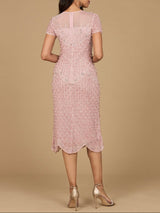 Beaded Midi Dress with Cap Sleeves | 28974