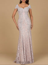 Fitted Lace Mermaid Gown