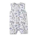 Seashore Shortall Romper – Bamboo Baby Neutral One Piece - Tesa Babe - Flyclothing LLC