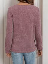 Perfee Square Neck Long Sleeve T-Shirt - Trendsi - Flyclothing LLC