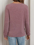 Perfee Square Neck Long Sleeve T-Shirt - Trendsi