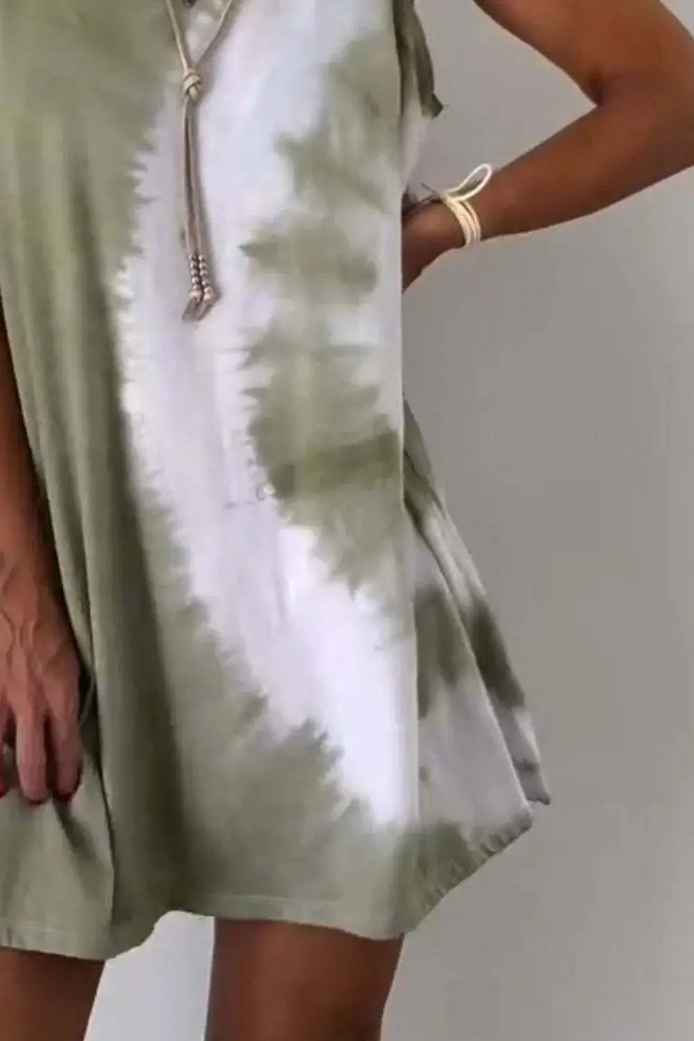 Full Size Tie-Dye Sleeveless Mini Tank Dress Plus Size - Trendsi - Flyclothing LLC