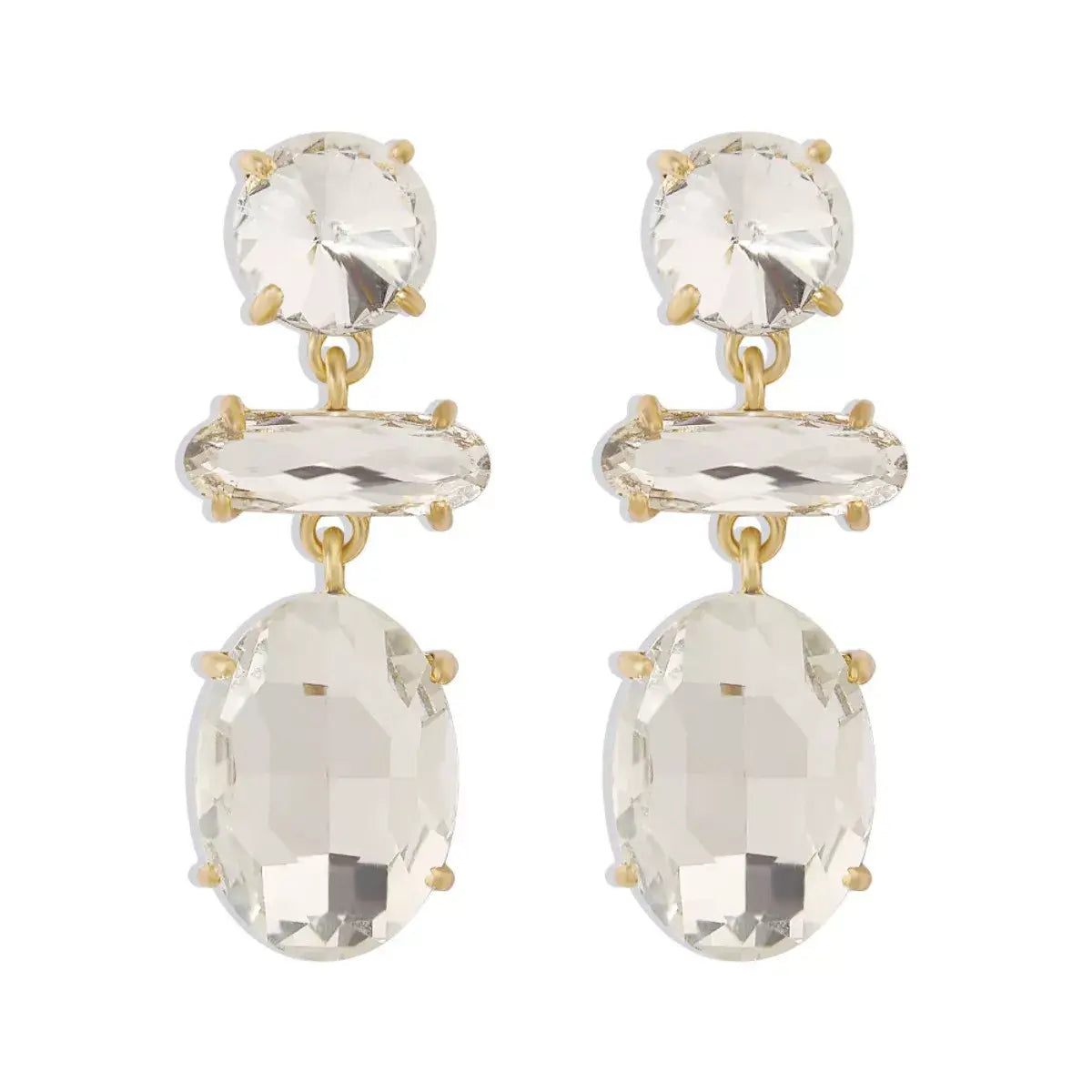 Alloy Geometric Dangle Earrings - Trendsi - Flyclothing LLC