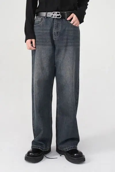 Wide Leg Jeans with Pockets - Trendsi - Flyclothing LLC