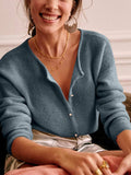 Button Down Long Sleeve Sweater - Trendsi - Flyclothing LLC