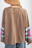 Flower Patch Round Neck Balloon Sleeve Top - Trendsi - Flyclothing LLC