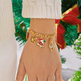 Christmas 18K Gold-Plated Charm Bracelet - Trendsi - Flyclothing LLC