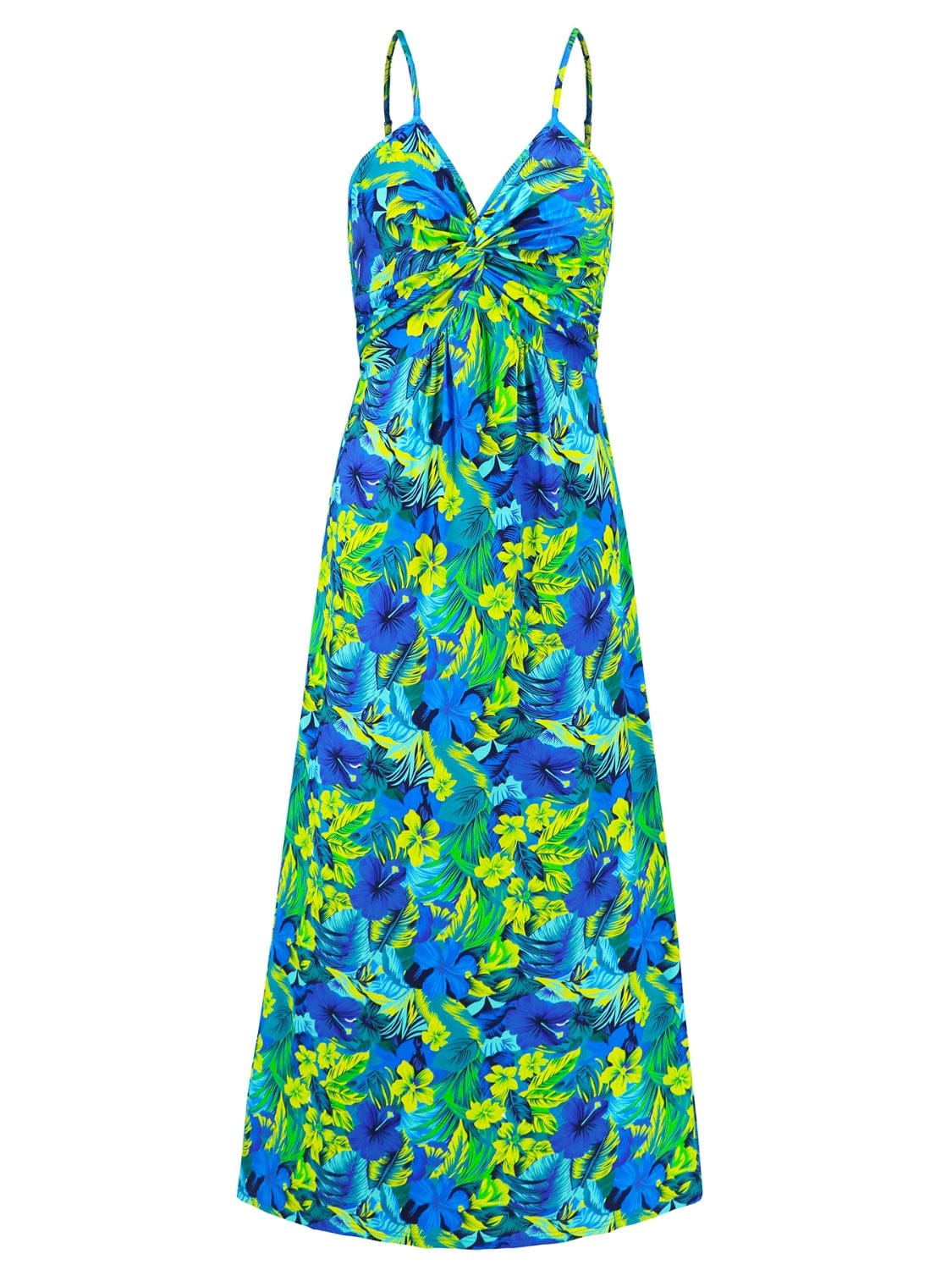 Twisted Printed V-Neck Cami Dress - Trendsi