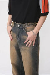 Raw Hem Straight Leg Jeans - Trendsi - Flyclothing LLC