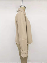 Collared Neck Button Up Jacket - Trendsi - Flyclothing LLC