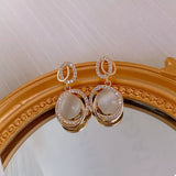 18K Gold-Plated Dangle Earrings - Trendsi - Flyclothing LLC