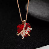 Heart-Shaped MOM Pendant Necklace - Trendsi - Flyclothing LLC