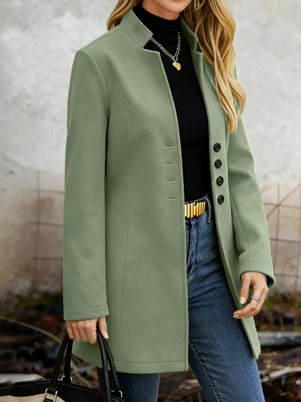 Button-Down Longline Outerwear - Trendsi - Flyclothing LLC