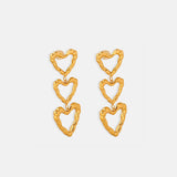 Titanium Steel Heart Earrings - Trendsi - Flyclothing LLC