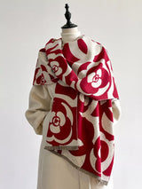 Floral Patterned Warm Scarf - Trendsi - Flyclothing LLC
