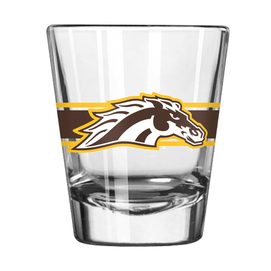 Western Michigan 2oz Stripe Shot Glass - Logo Brands - Flyclothing LLC