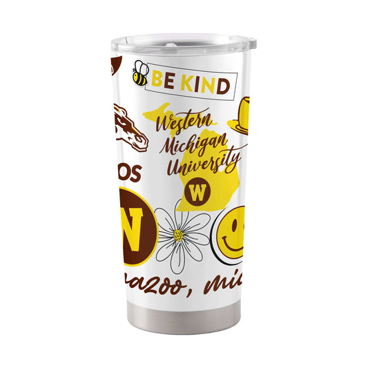 Western Michigan 20oz Native Stainless Tumbler - Logo Brands - Flyclothing LLC