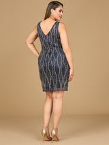 Sleeveless Beaded Short Dress