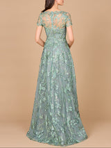 Tonal Lace Ballgown
