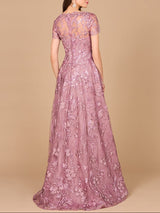 Tonal Lace Ballgown