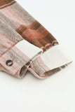 Pocketed Plaid Collared Neck Shacket - Trendsi - Flyclothing LLC
