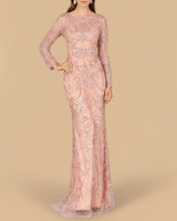 Long Sleeve Lace Gown | 29050
