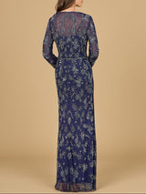 Sheath Gown with Long Sleeve Jacket