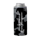 South Dakota Black Camo 12oz Slim Can Coolie - Logo Brands - Flyclothing LLC