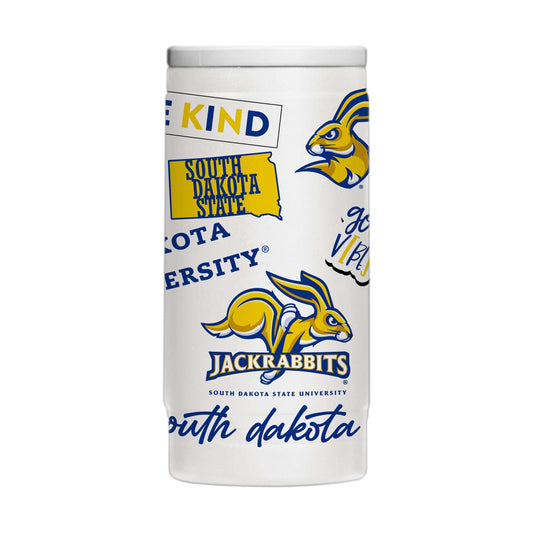 South Dakota State 12oz Native Powdercoat SlimCan Coolie - Logo Brands - Flyclothing LLC