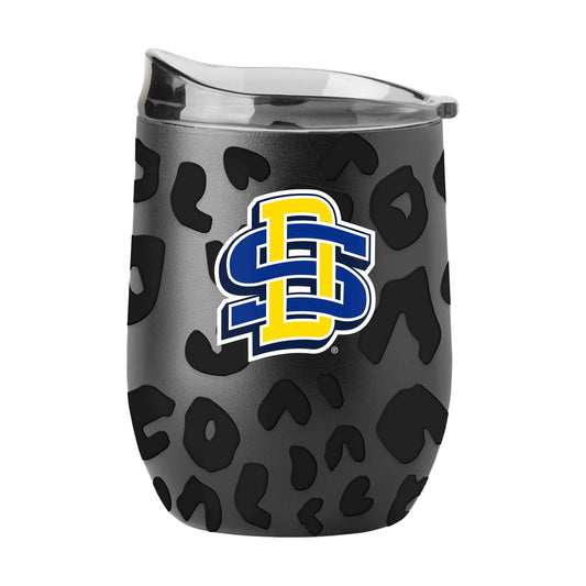 South Dakota Leopard 16oz Black Powdercoat Curved Beverage - Logo Brands - Flyclothing LLC