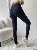 Decorative Button Skinny Pants with Pockets - Trendsi