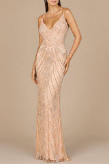 Spaghetti Strap Beaded Dress