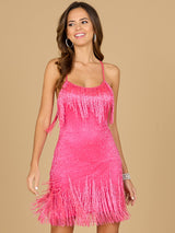 Spaghetti Strap Fringe Dress
