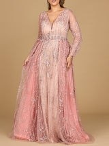 Elegant Overskirt Dress with Long Sleeves