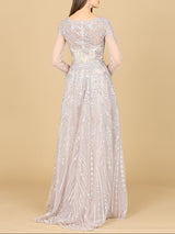 Long Sleeve High Neck Gown | 29154