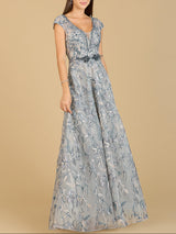 Lace Embellished A-Line Dress
