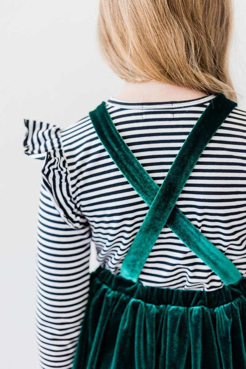 Black & White Stripe L/S Ruffle Tee - Mila & Rose ® - Flyclothing LLC