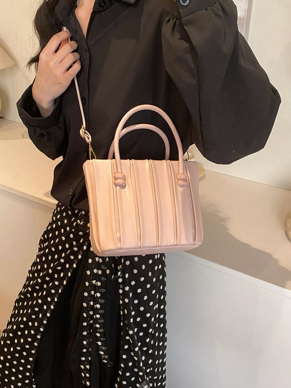 Top-Handle Crossbody Bag - Trendsi - Flyclothing LLC