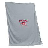 Stony Brook Gray Sweatshirt Blanket (Screened) - Logo Brands - Flyclothing LLC